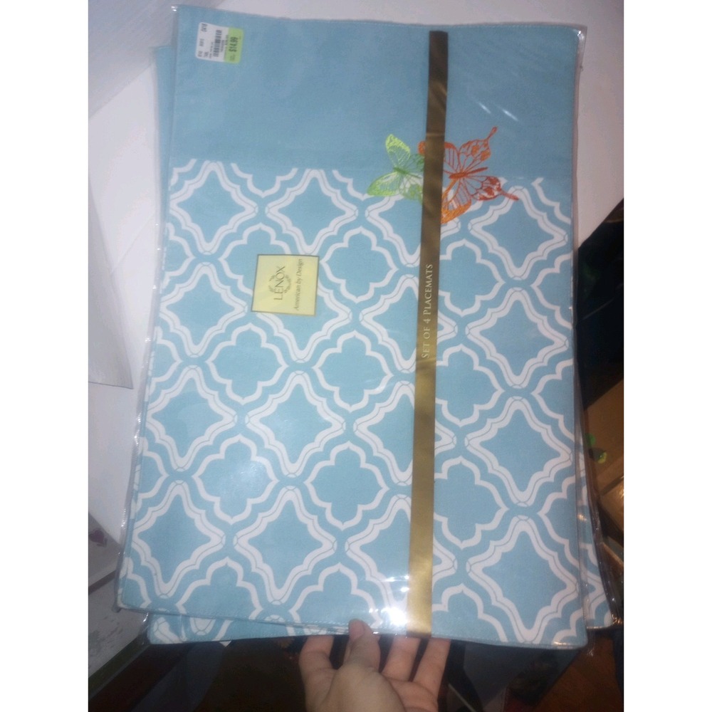 Lenox american design‎ 13x19 blue geometric